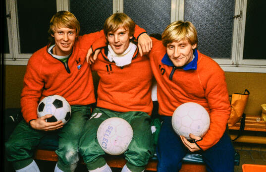 Jonnie Efraimsson, Ulf Eriksson och Billy Ohlsson innan en