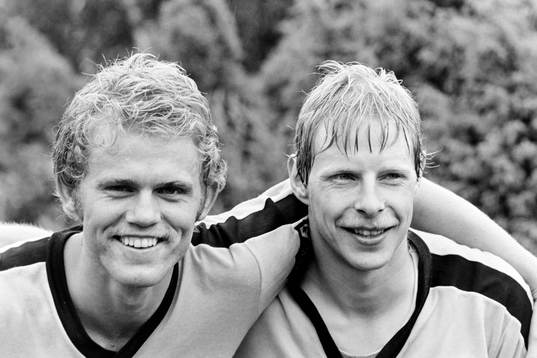 Hässleholms målskyttar Sven Bertilsson och Leif Nilsson