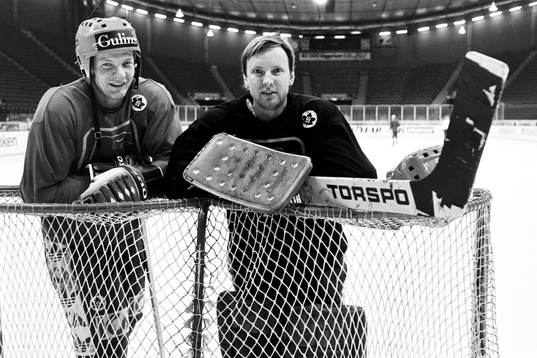 Thommie Bergman och Göran Högosta, målvakt