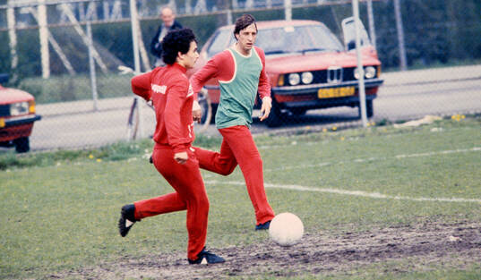 Fotboll, Holländska Ligan, Johann Cruyff, Ajax, Träning.