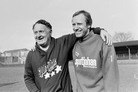 Sven-Agne Larsson, tränare och Björn Nordqvist