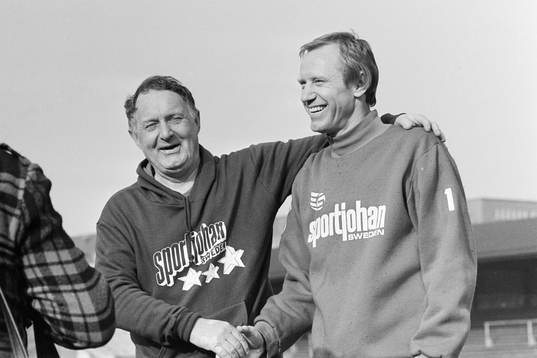 Sven-Agne Larsson, tränare och Björn Nordqvist