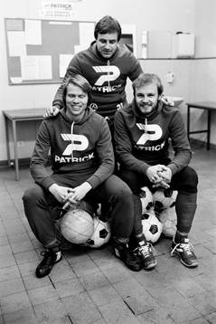 Tränare Bo-Leine Larsson med Jörgen Augustsson och