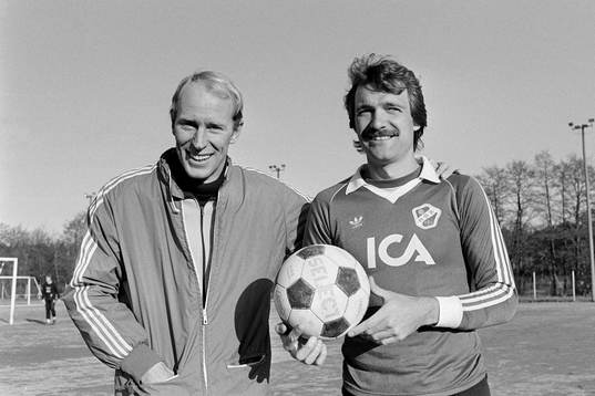 Jan Mak, tränare och Mikael Johansson