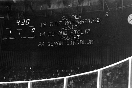Resultattavlan på Scandinavium