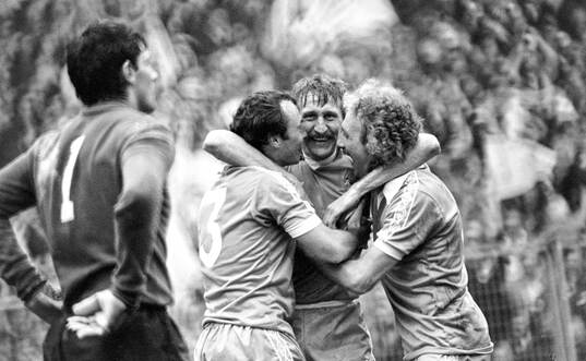 Manchester Citys Tommy Hutchison celebrates his goal