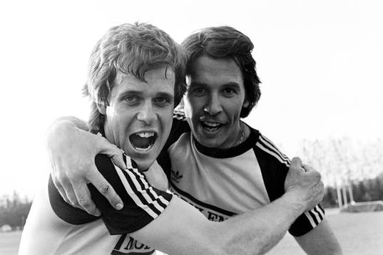 Hässleholms målskyttar Bengt-Olof Rydell och Claes