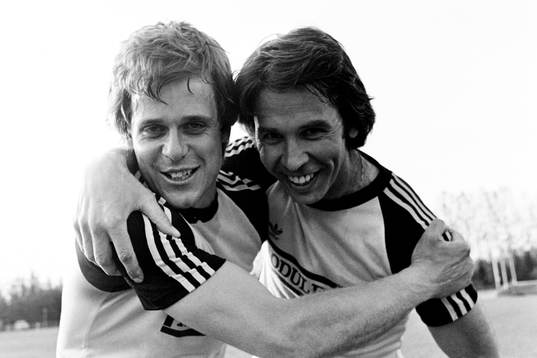 Hässleholms målskyttar Bengt-Olof Rydell och Claes