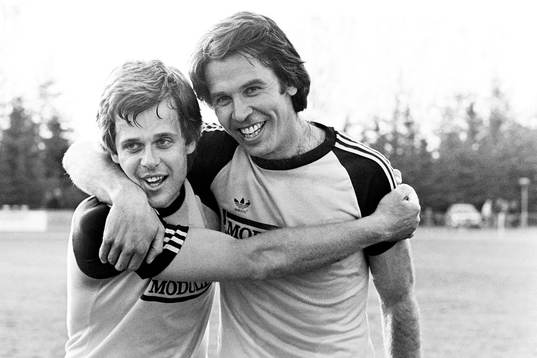 Hässleholms målskyttar Bengt-Olof Rydell och Claes
