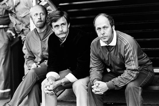 Lars Bengtsson, lagledare och Bertil Hansson, tränare i