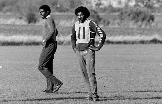 Mike Small and Ricky Hill of Luton