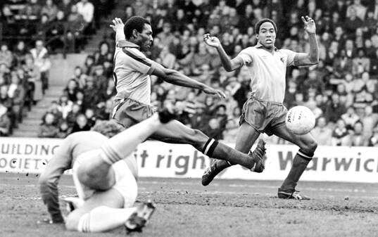 Watfords Luther Blissett and John Barnes against Palace