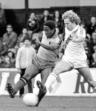 Watfords John Barnes against Neil Smillie of Crystal Palace