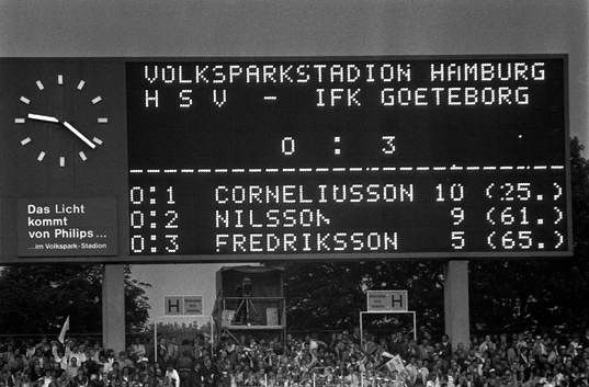 Resultattavlan på Volksparkstadion