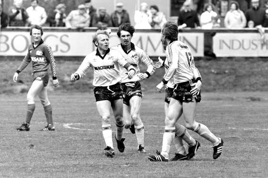 Sven-Bertil Andersson och Mjällby jublar