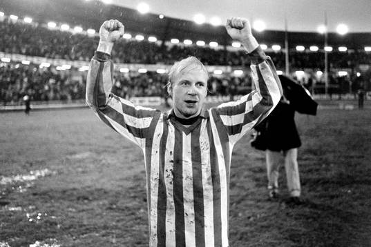 Göteborgs målskytt Tord Holmgren jublar