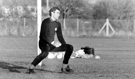 Goalkeeper Jan Möller at a training session