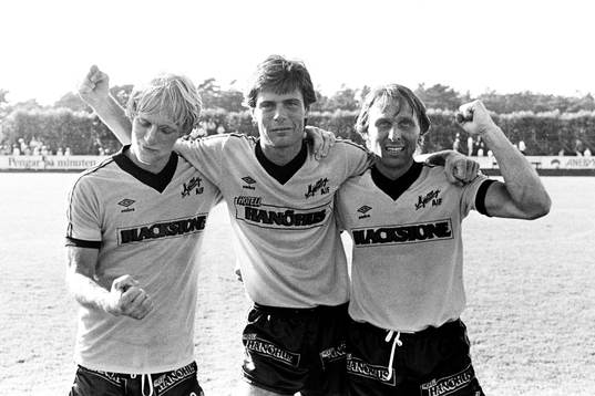 Mjällbys målskyttar Lennart Weidenstolpe, Roger Olofsson