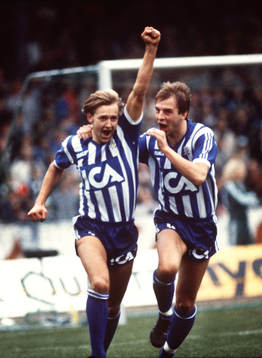 Dan Corneliusson och Tommy Holmgren, IFK Göteborg, jubel