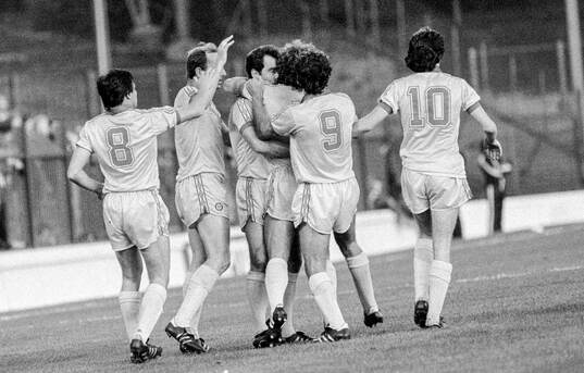 Kevin Keegan of Newcastle goal celebration