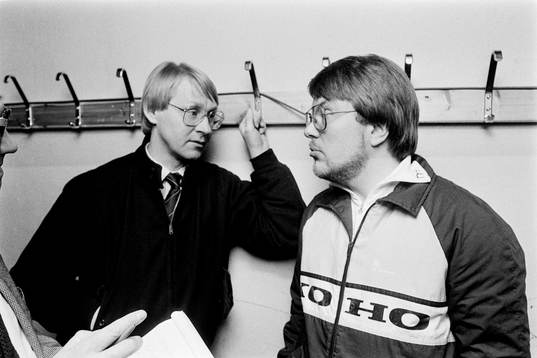 Anders Parmström och djurgårdens tränare Leif Boork