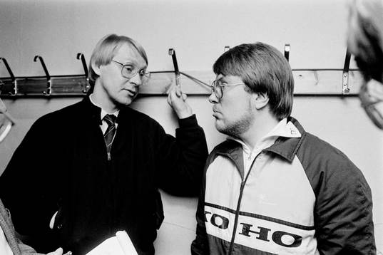 Anders Parmström och djurgårdens tränare Leif Boork