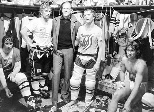 John Slettvoll, tränare, med Kent Johansson, Lugano