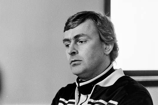 En nöjd Göran Bogren, tränare i Mjällby