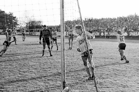 Bo Andersson, Mjällby gör 1-0 till hemmalaget
