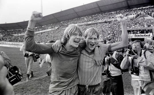 Glenn Strömberg och Håkan Sandberg, jubel, glädje