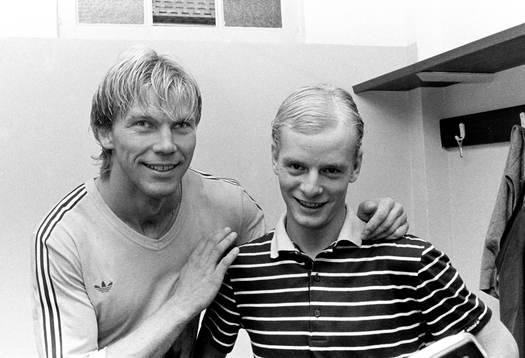 Malmös målskytt Thomas Sunesson och Anders Palmér