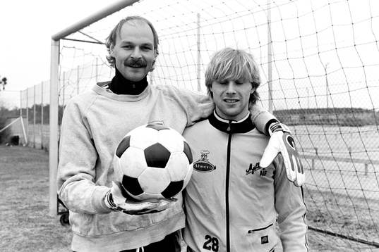 Bengt Svensson, målvakt och Alf Olsson