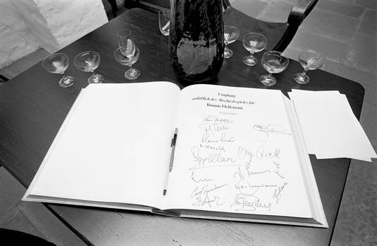 Gästboken med autografer