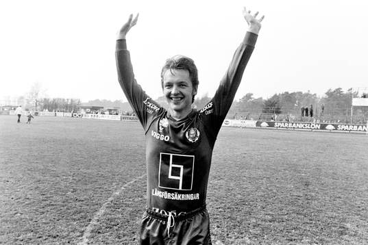 Helsingborgs målskytt Cyril Finnberg jublar