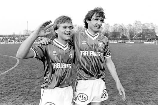 Trelleborgs målskyttar Andreas Hermansson och Marek