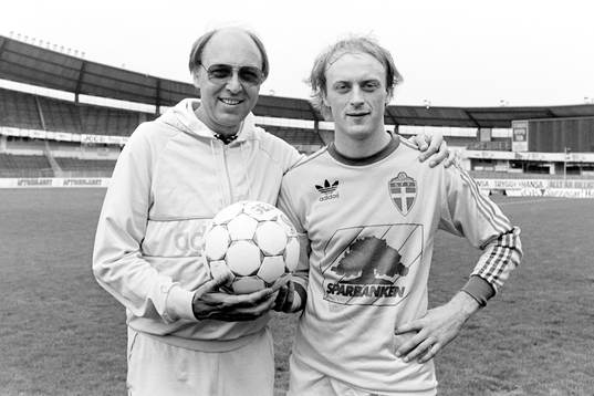 Lars Arnesson, förbundskapten och Gunnar Samuelsson