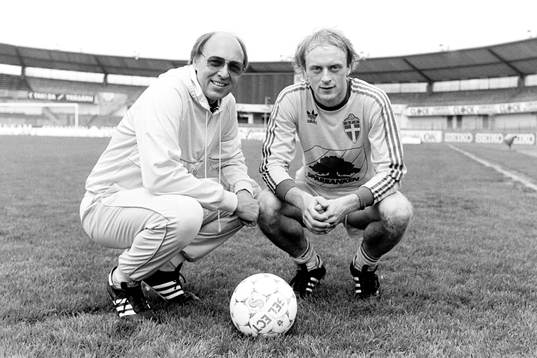 Lars Arnesson, förbundskapten och Gunnar Samuelsson