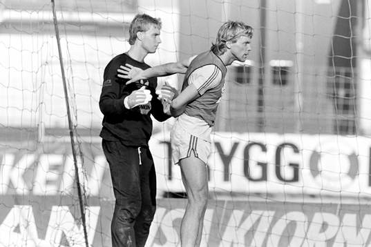 Bernt Ljung, målvakt och Thomas Sunesson
