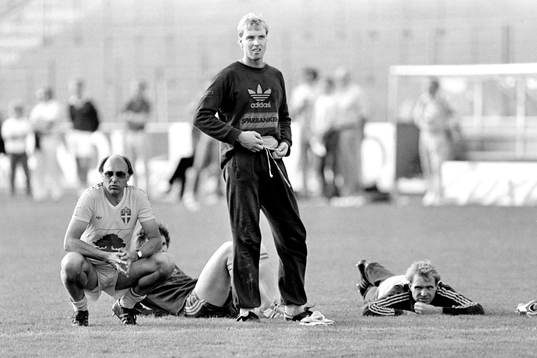 Lars Arnesson, förbundskapten och Bernt Ljung, målvakt