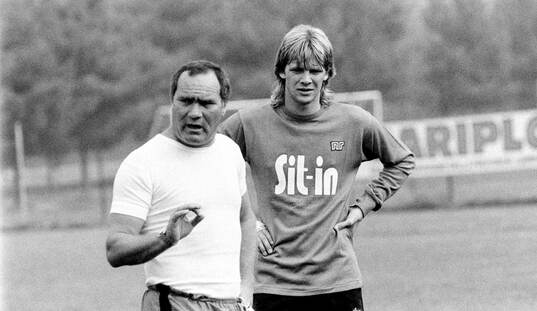 Glenn Strömberg and manager Neddo Sonetti of Atalanta
