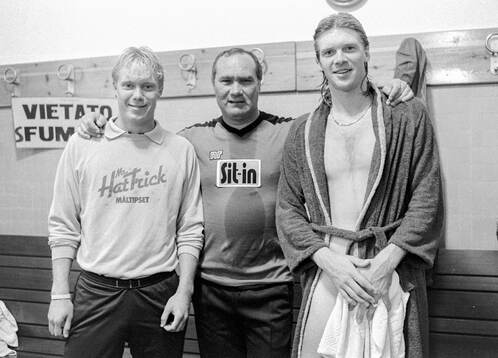 Lars Larsson, manager Neddo Sonetti and Glenn Stromberg of