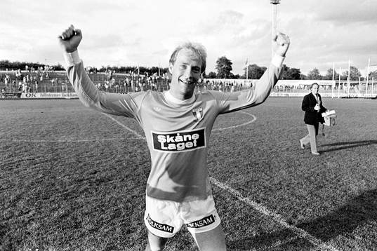 Mats Magnusson, Malmö tremålsskytt jublar