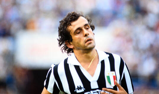 Como - Juventus: Michel Platini of Juventus
