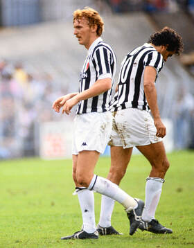 Como - Juventus: Zbigniew Boniek and Michel Platini of