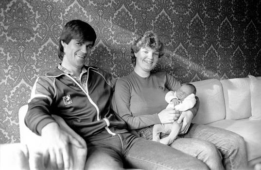 Nanne Bergstrand med familj