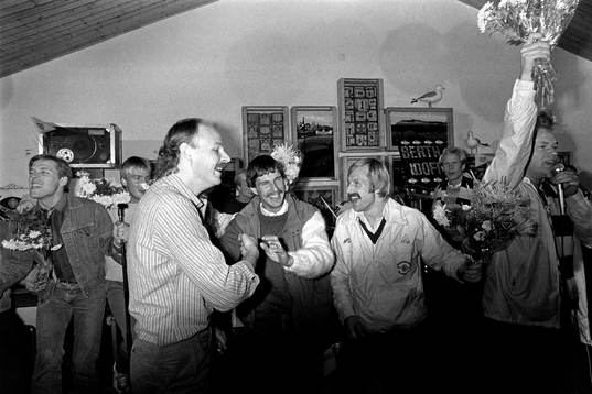Bengt Svensson, målvakt, Lennart Johansson och Rolf-Inge