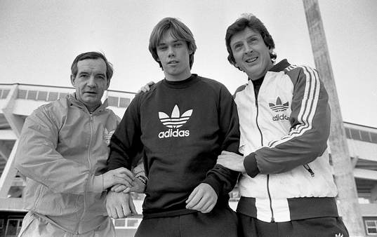 fr.v. Tord Grip, Per Olsson, Roy Hodgson, Malmö