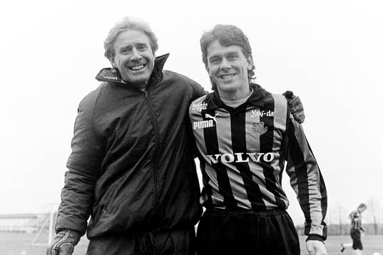 Bo Falk, tränare och Steve Gardner