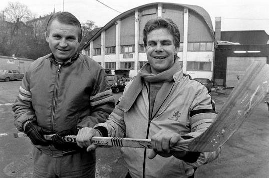 Lennart Ählberg, förbundskapten i Norge och Mats Ulander,