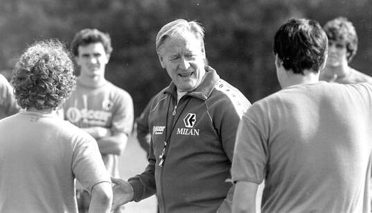 Milan manager Nils Liedholm